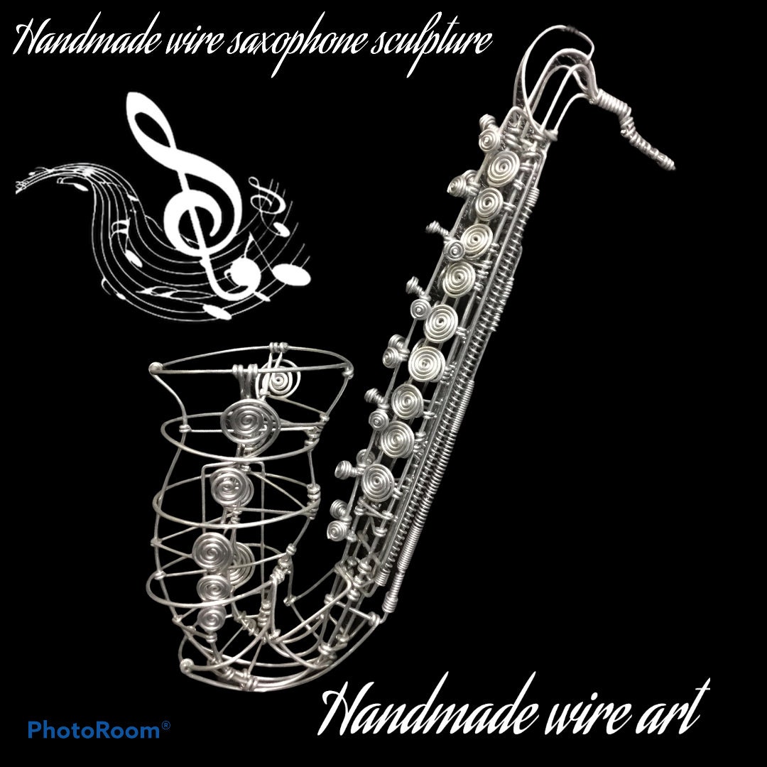 Saxophone Wire Sculpture Handmade Wall Decoration Such as Etsy UK