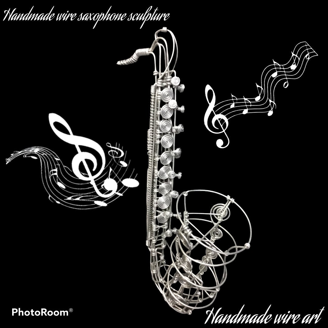 Saxophone Wire Sculpture Handmade Wall Decoration Such as Etsy UK
