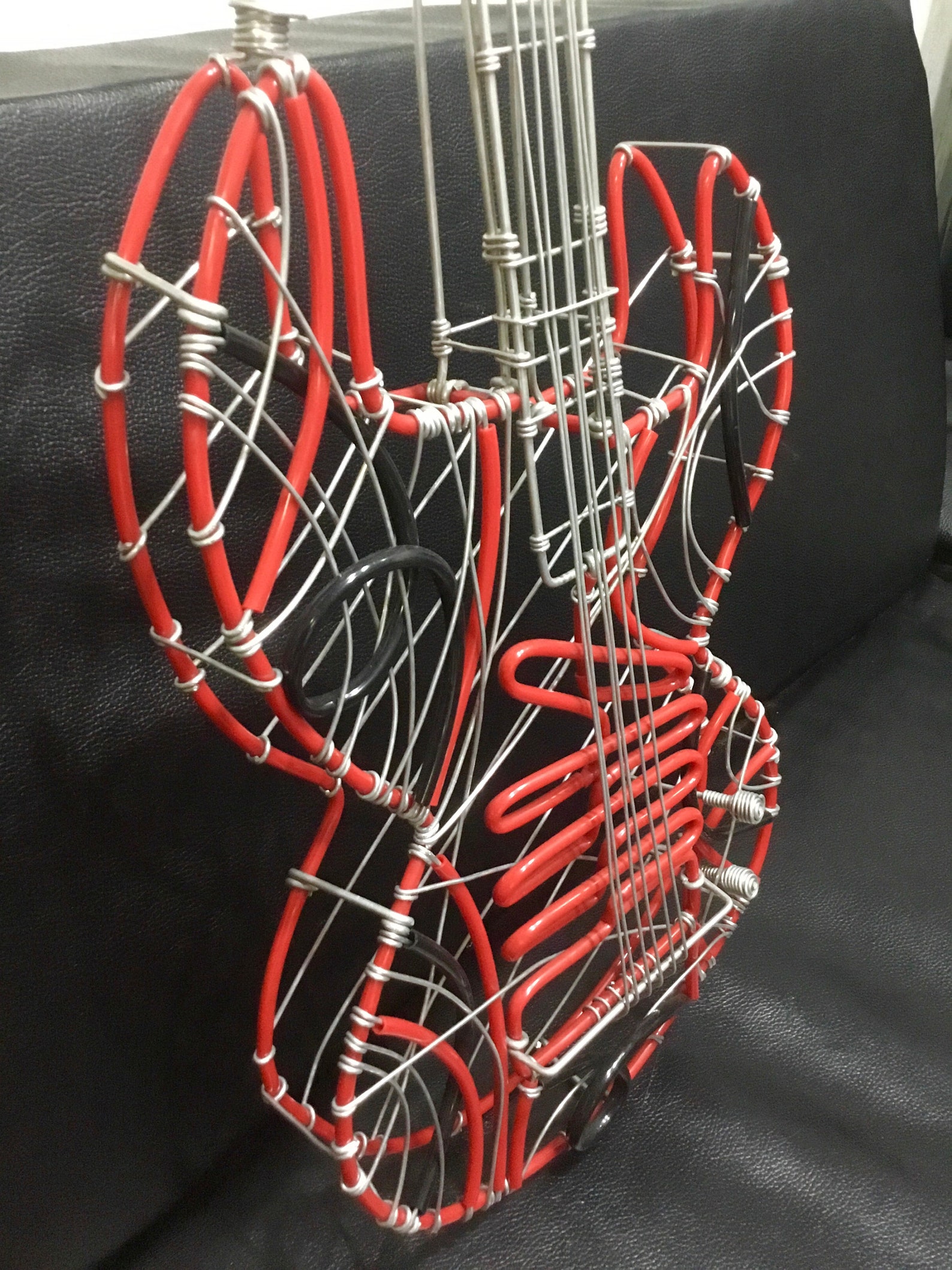 Handmade Wire Art Electric Guitar Model Wall Mounted or Can - Etsy