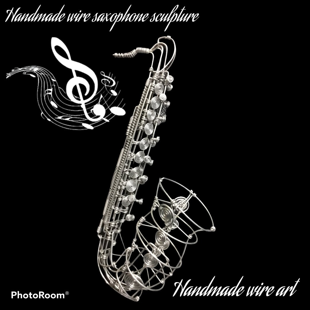 Saxophone Wire Sculpture Handmade Wall Decoration Such as Etsy UK