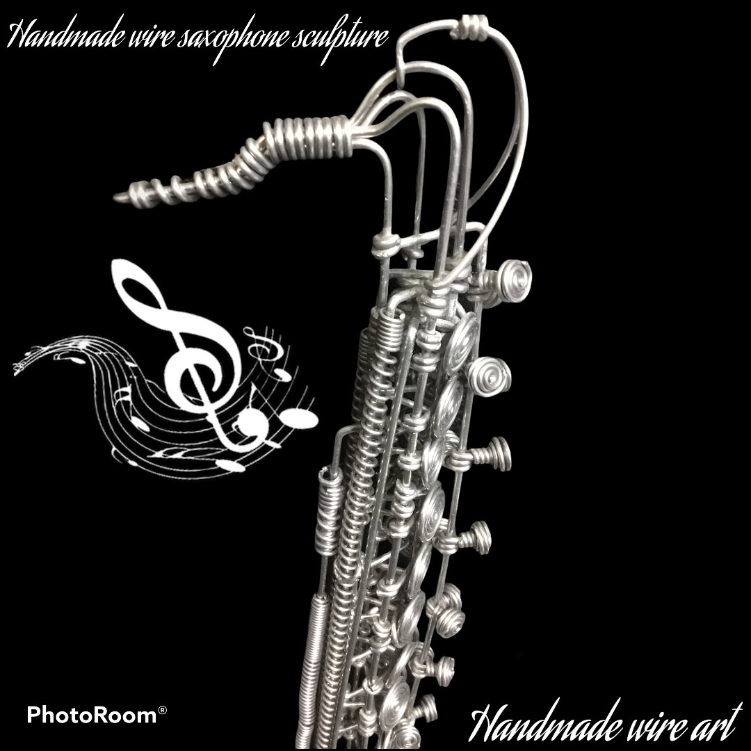 Saxophone Wire Sculpture Handmade Wall Decoration Such as Etsy UK