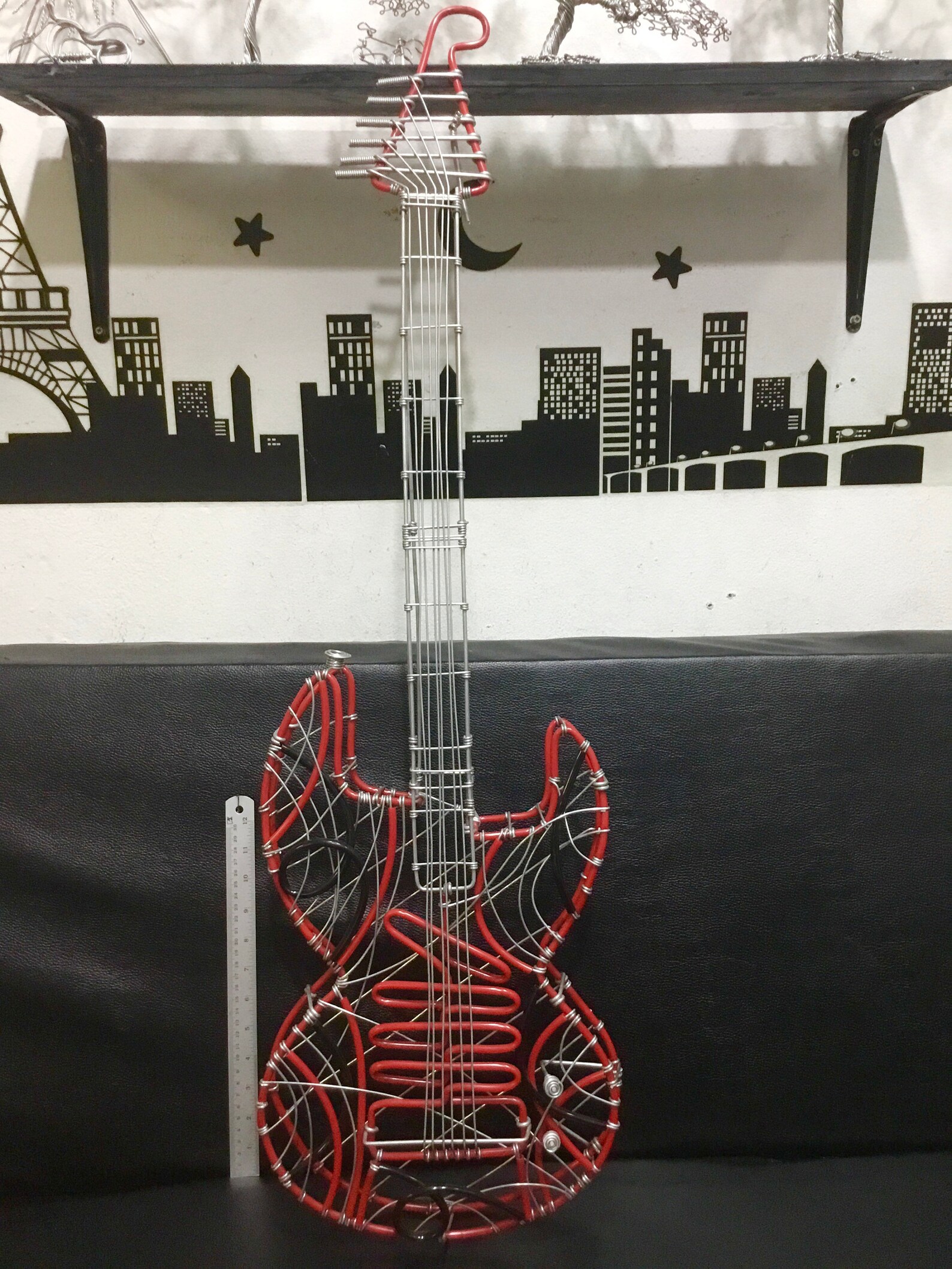 Handmade Wire Art Electric Guitar Model Wall Mounted or Can - Etsy