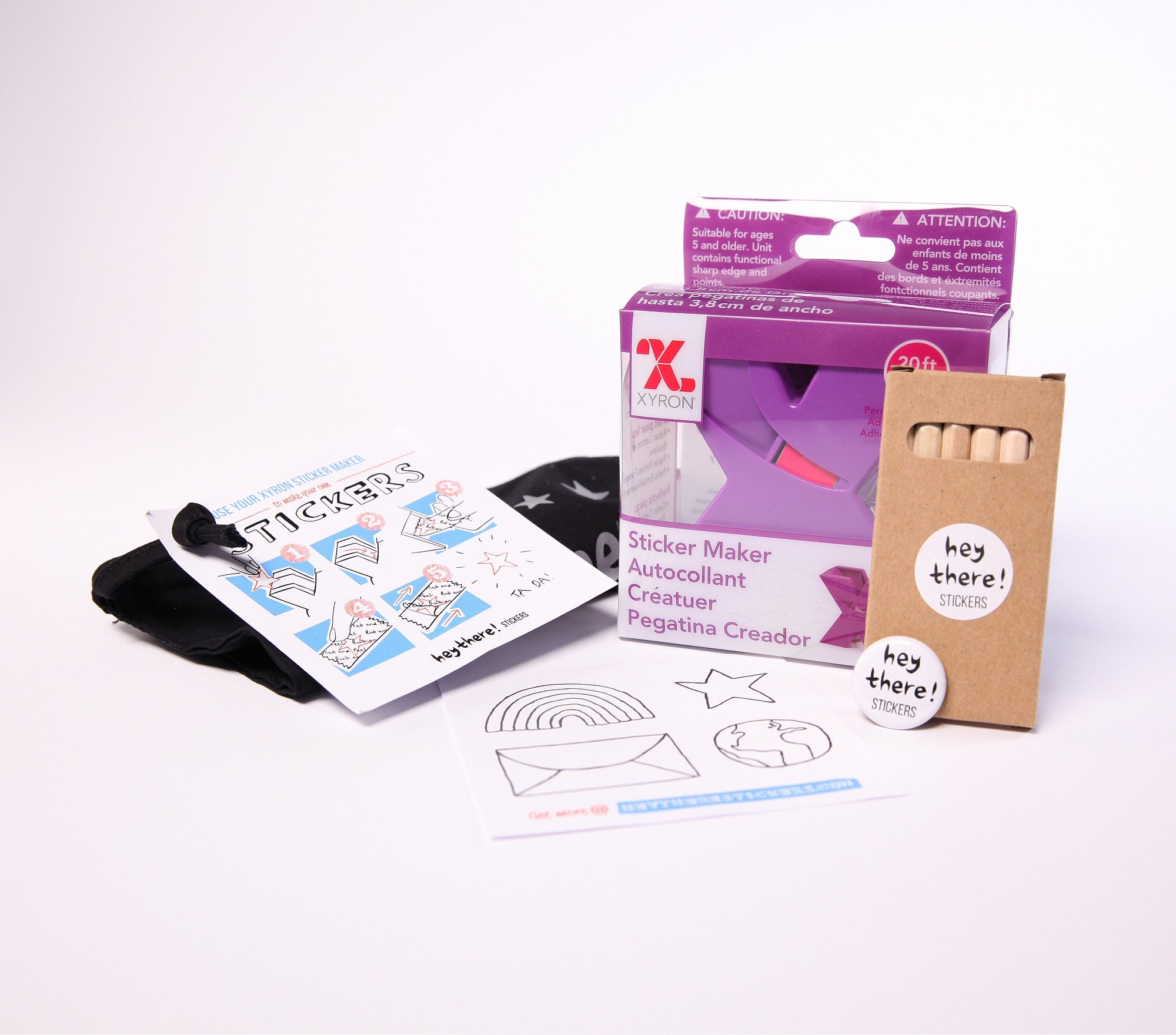 Hey There Stickers Xyron Sticker Maker Kit Black present Etsy