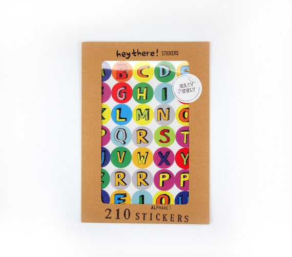 Parasiet Overwegen los van Alphabet Sticker Pack Hand Drawn Coloured Letters - Etsy