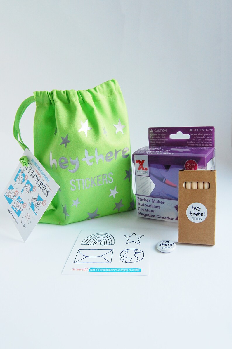 Hey There Stickers Xyron Sticker Maker Kit Green Present Etsy