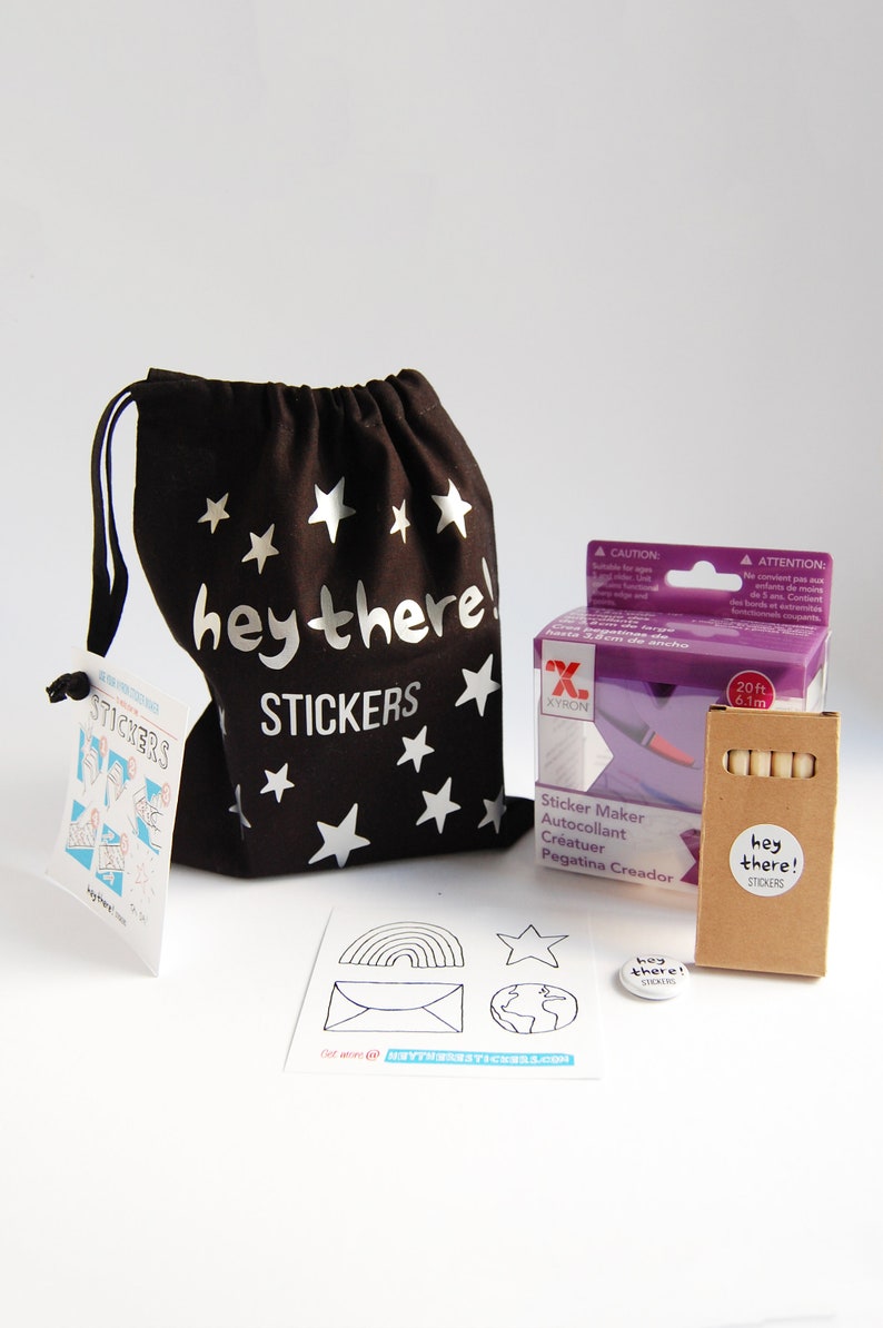 Hey There Stickers Xyron Sticker Maker Kit Black Present Etsy