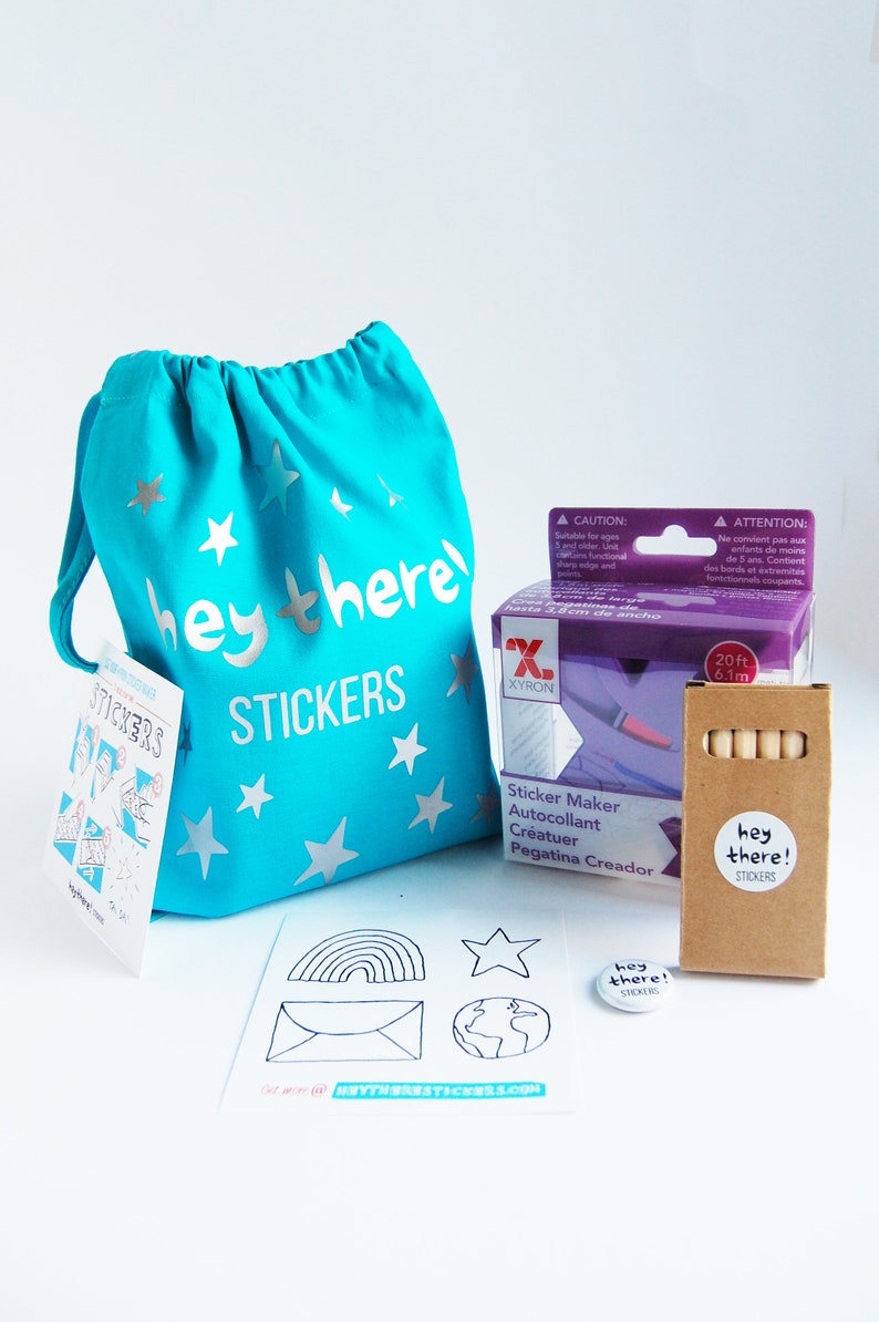 Hey There Stickers Xyron Sticker Maker Kit Turquoise Etsy