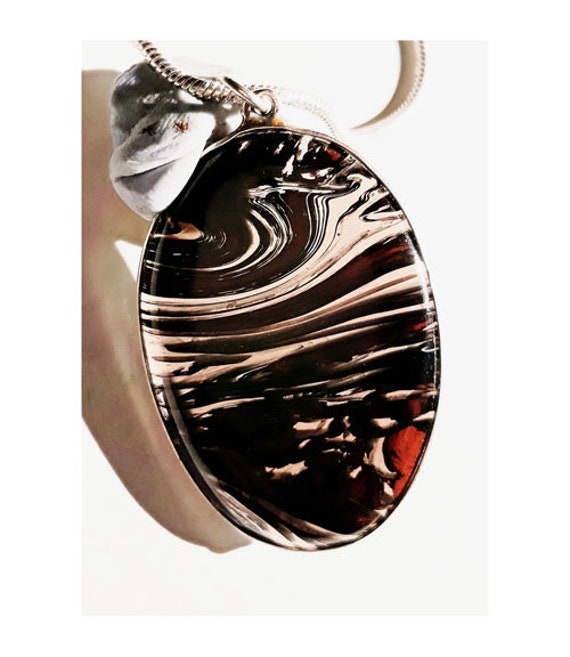 Midnight Lace Mahogany Obsidian Pendant 