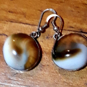 Orange Shiva&#39;s Eye Earrings