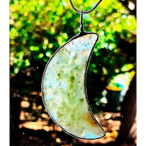 Onyx Crescent Moon Pendant