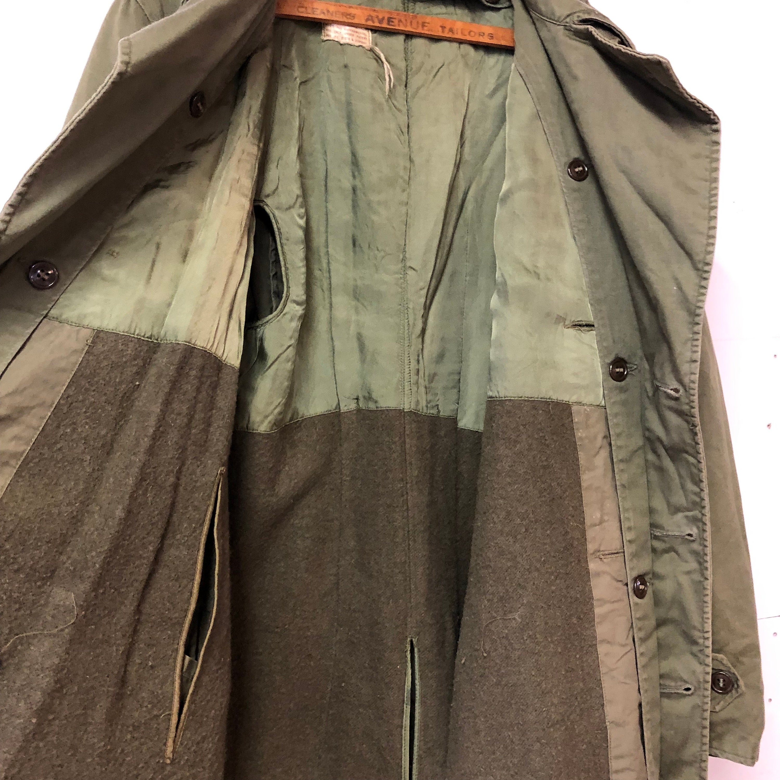 1953 50s Cotton OG 107 Overcoat with Removable Wool Liner | Etsy