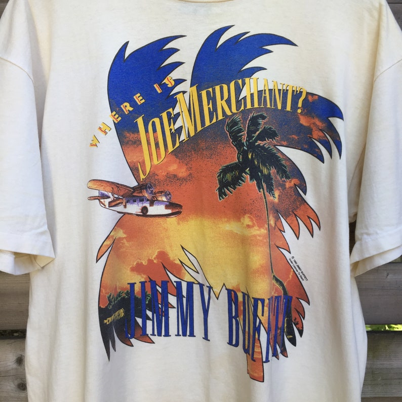 1992 Jimmy Buffet Where is Joe Merchant Novel Vintage T-Shirt | Etsy