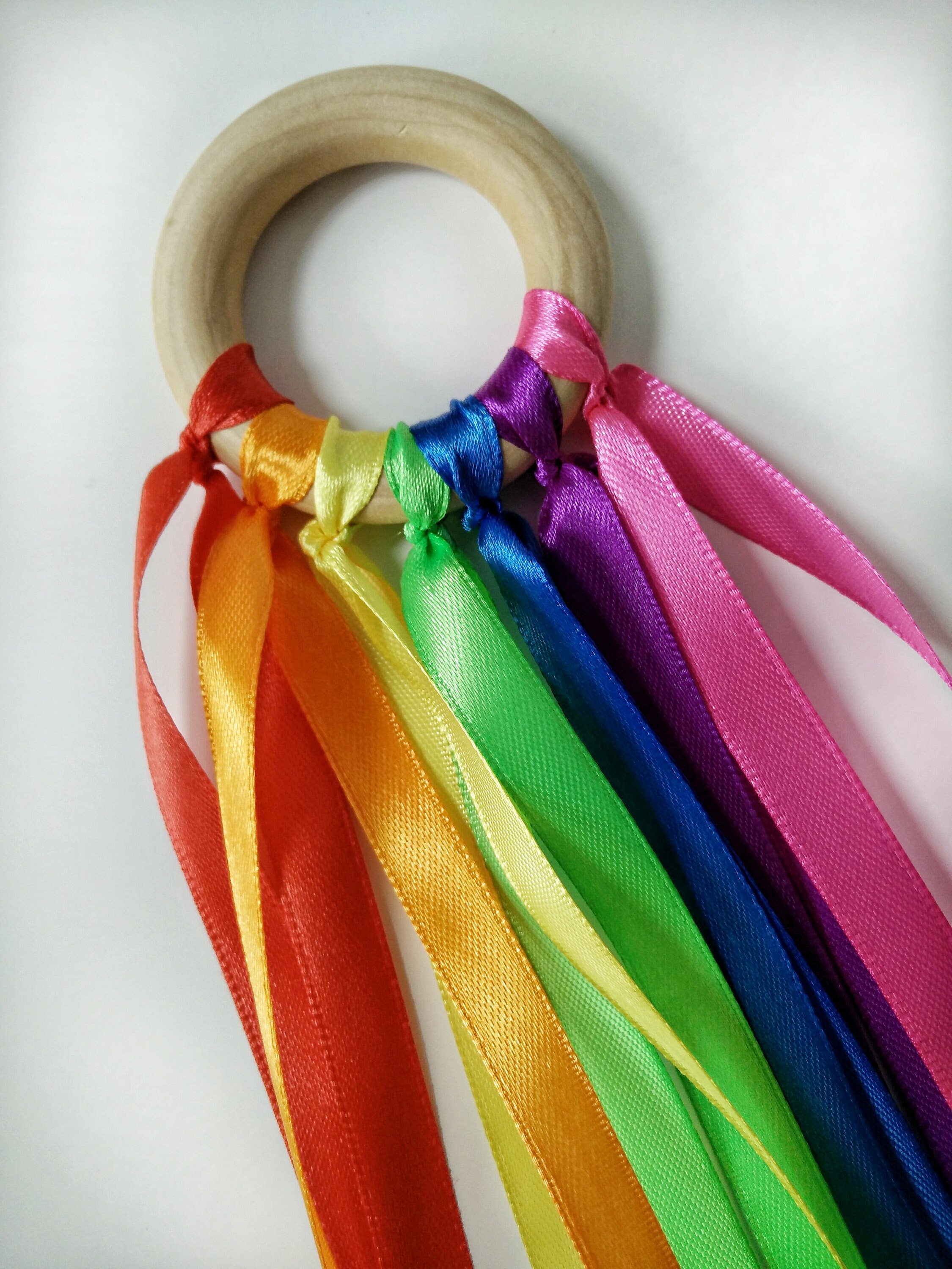 Montessori Sensory Toy Baby Ribbon Ring Etsy