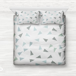 Skandinavische Bettwäsche, Moderne Bettwäsche Set, Geometrie Muster Bettwäsche, Europäisches Schlafzimmer Dekor, nordische Bettwäsche, Twin, Full, Queen, King