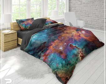 colorful nebula bedding set galaxy duvet cover set deep space bedding dorm bedding decor college bedding twin full queen king - Space Bedding colorful nebula bedding set galaxy duvet cover set deep space bedding dorm bedding decor college bedding twin full queen king - Space Bedding