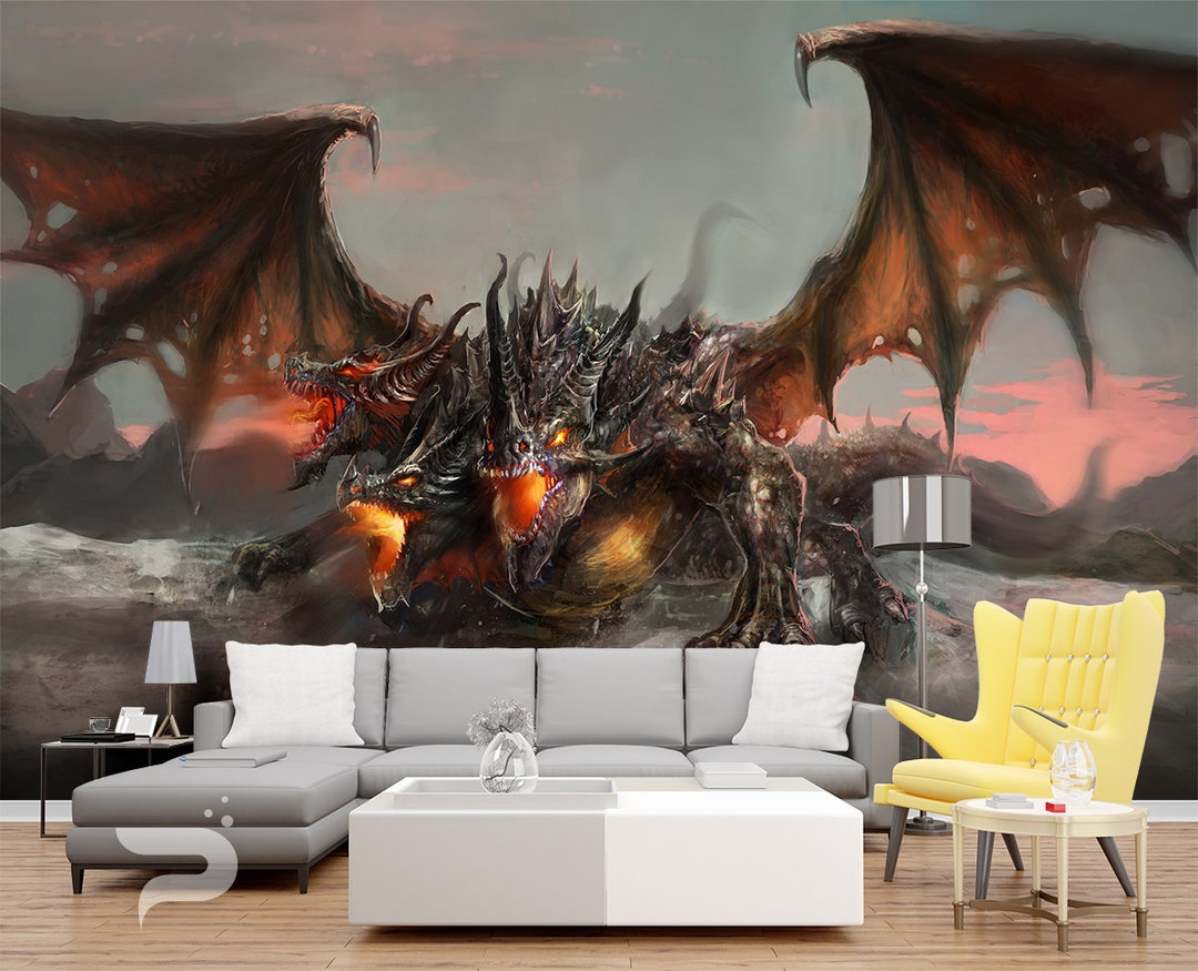 Dragons and Ship – remarkable poster wall art – Photowall