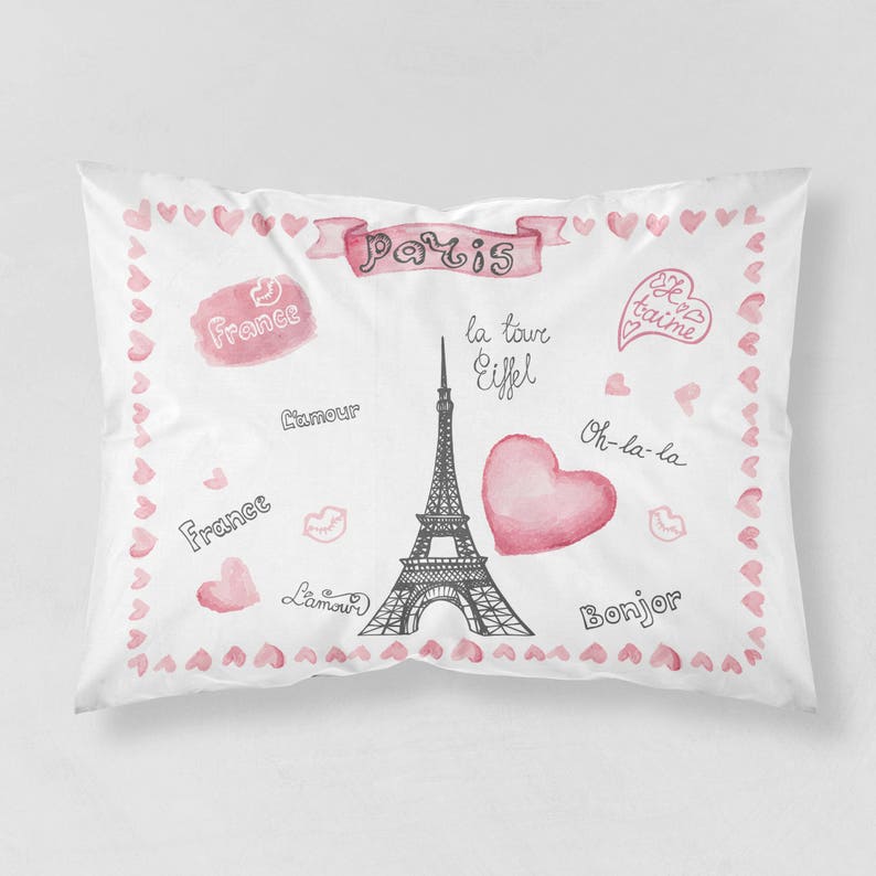 Paris Bedding Set France Duvet Cover Set Eiffel Tower Etsy