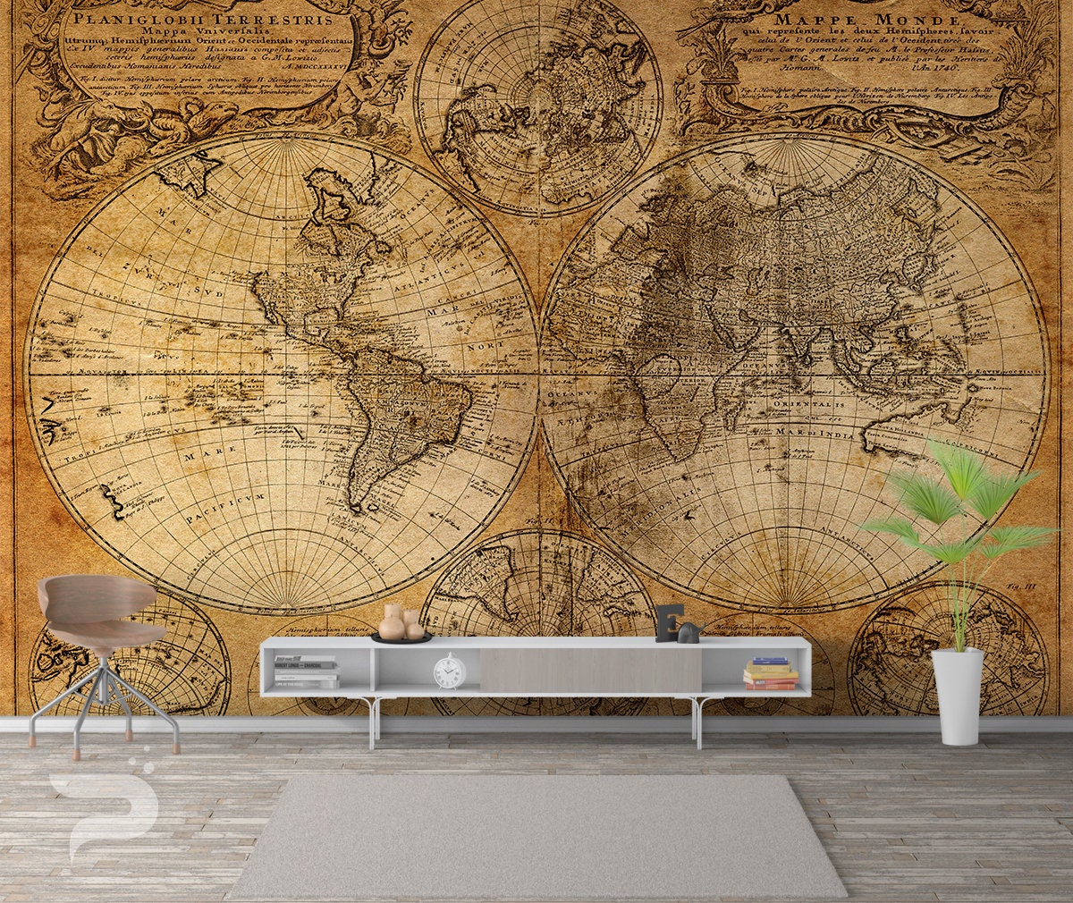Wooden Map Wall Art  Free Printable Vintage Maps - The Navage Patch