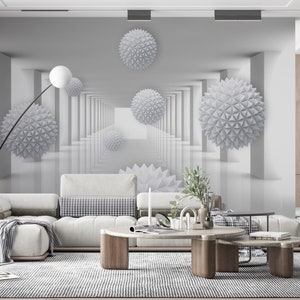 3D Visual Art WALLPAPER, Modern Wall Covering, Abstract Futuristic 3D Wallpaper, Luxurious Wall Decor, Peel & Stick Wall Mural