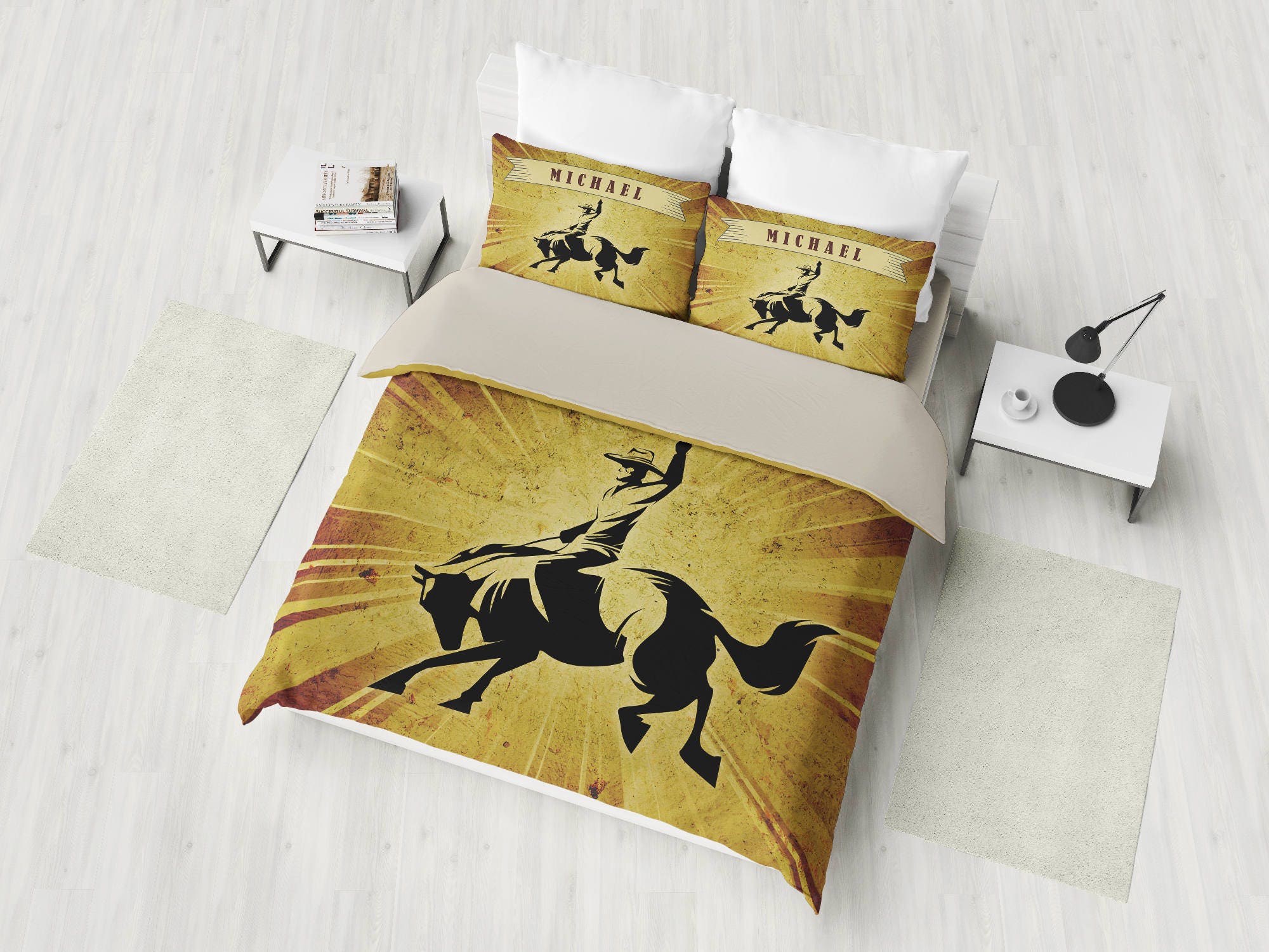 Rodeo Bedding Set Cowboy Duvet Cover Country Bronc Rodeo Bedding Set Cowboy Duvet Cover, Cowboy Bedding King