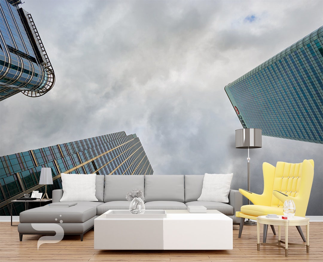 London High Rise WALL MURAL, UK Cityscape England British Wallpaper ...