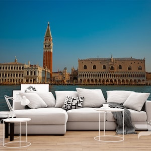 Venice from the Sea WALL MURAL, Italy Wallpaper Mural, Large Wall Mural, Self Adhesive Peel & Stick Mural, Venice Italy, Wall Murals