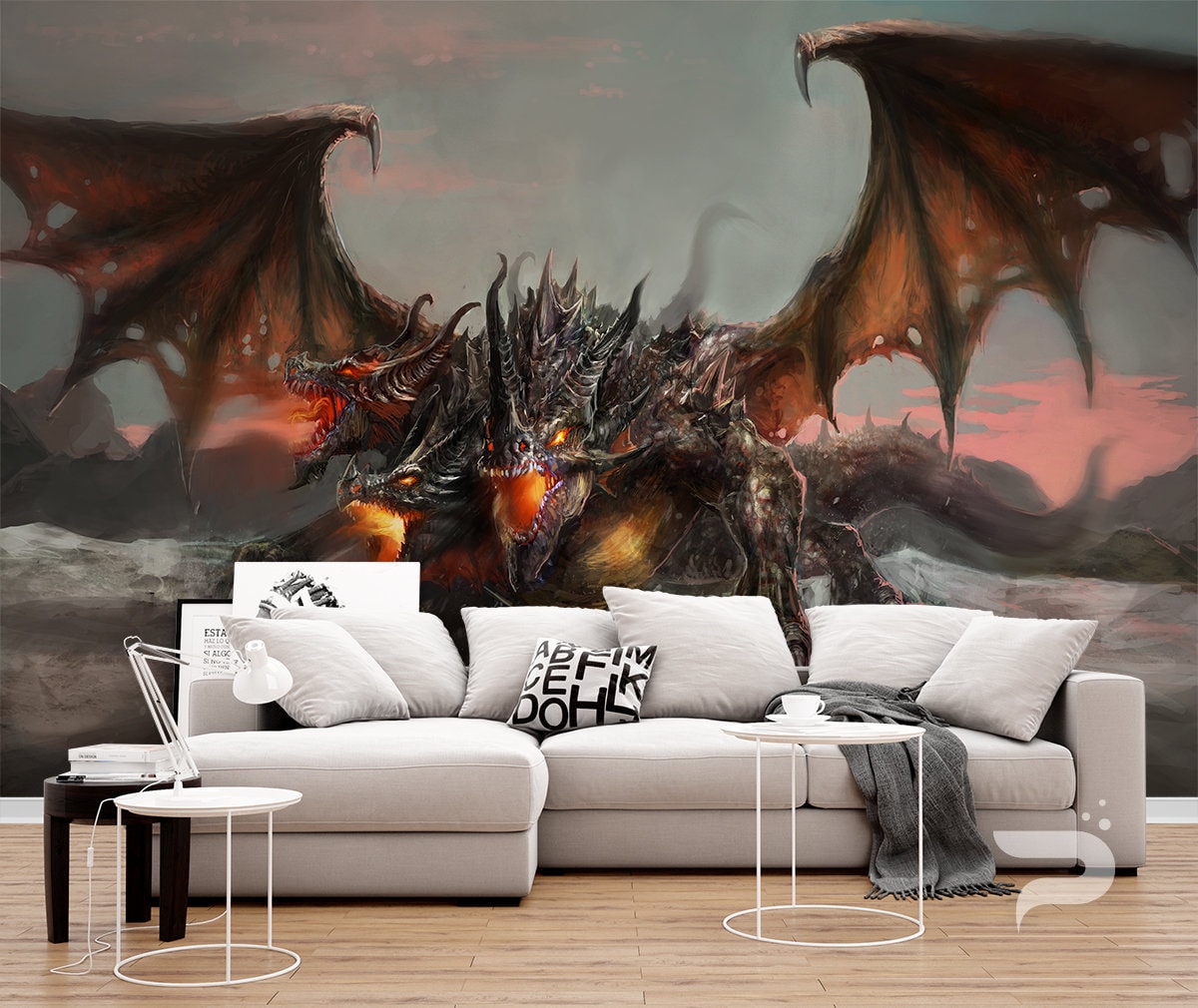 House of Dragon - Dragon in Fire Wall Mural | Buy online at