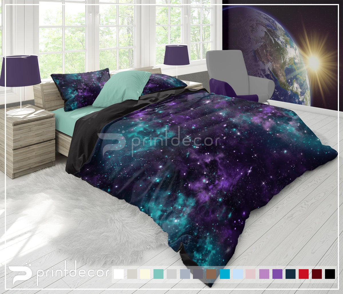 space themed bedding set