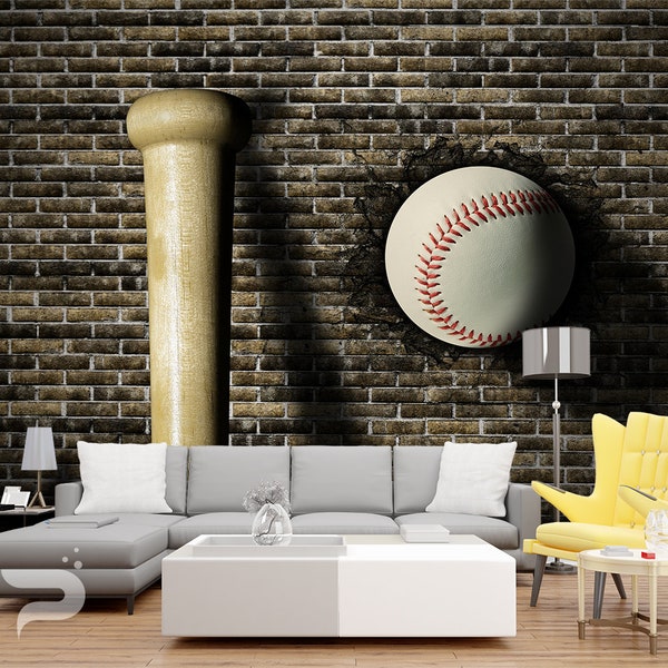 Baseball Stitching Removable Wallpaper Etsy — free download