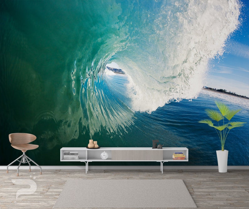 Perfect Wave WALL MURAL Beach Wall Covering 3D Ocean Wave Etsy UK