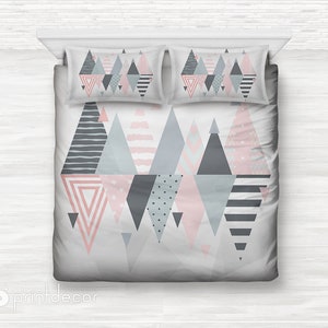 Skandinavische Bettwäsche Set, Nordische Bettbezug, abstrakte Bettwäsche, moderne Schlafzimmer Deko, minimalistische Boho Bettwäsche, Twin, Full, Queen, King