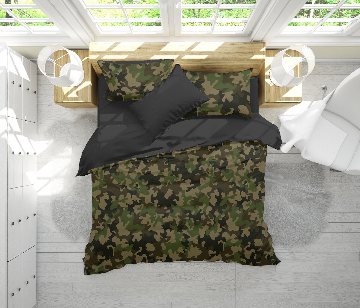 Camouflage Bedding Set Hunting Duvet Cover Set Camo Bedding Etsy