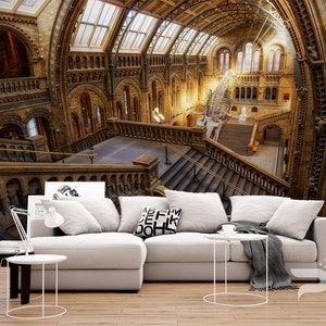 Natural History Museum WALL MURAL, London Wallpaper Mural, Large Wall Mural, Self Adhesive Peel & Stick Mural, Architecture Wall Mural