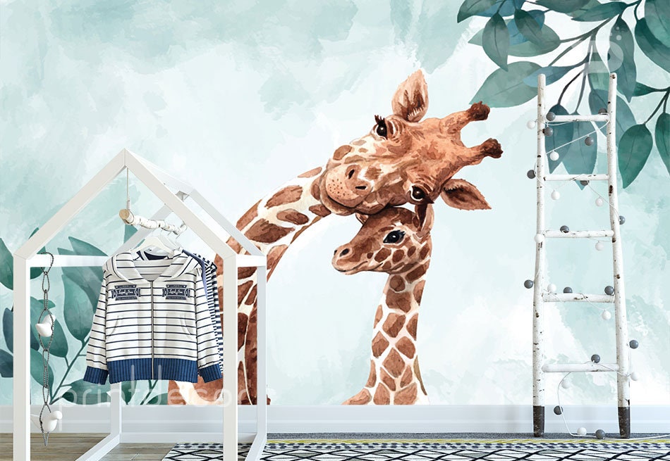 Baby Boy Giraffe Scrapbook Set Decorative Elements Baby Tags Stock