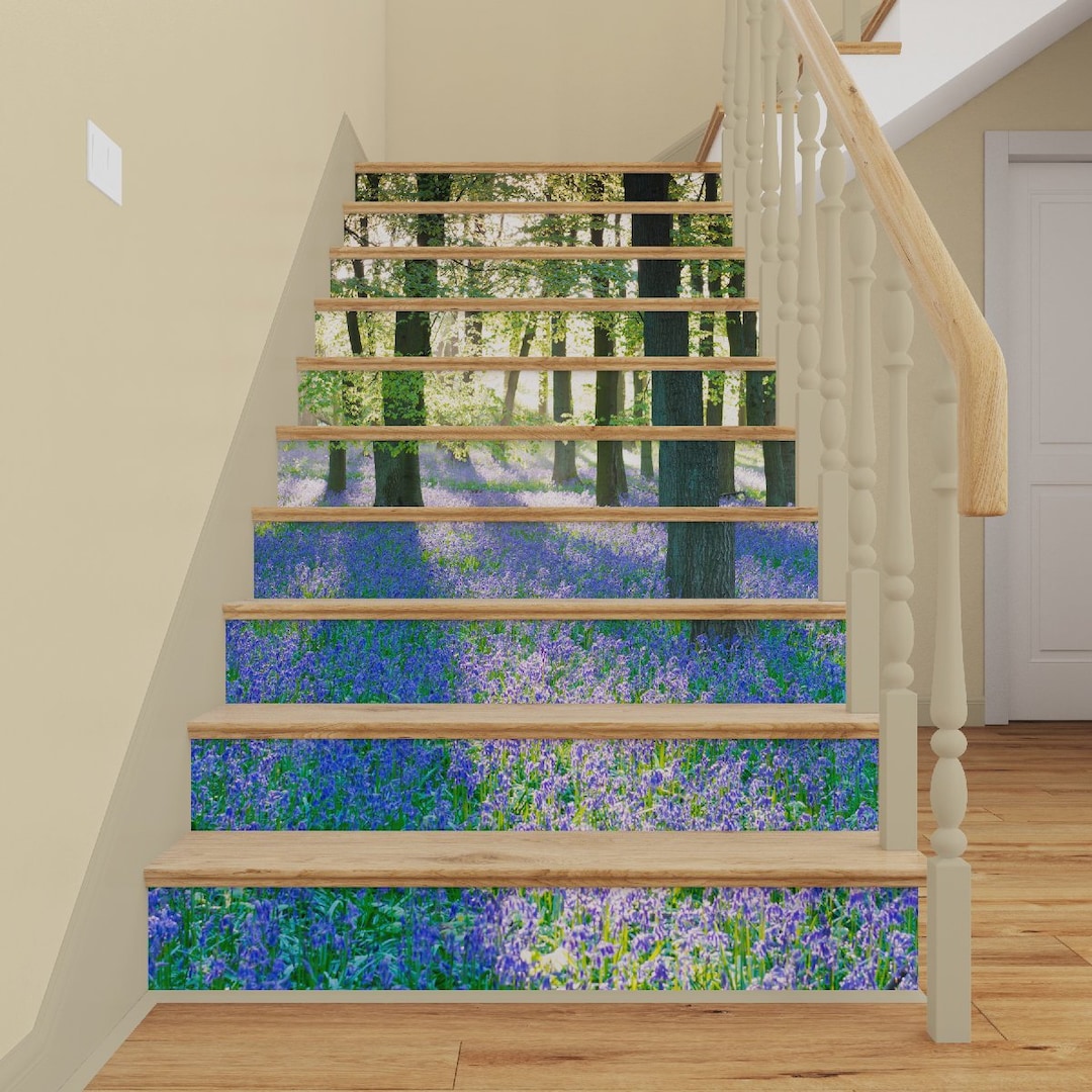 3D Green Forest 1002NA Stair Risers Decoration Photo Mural Decal