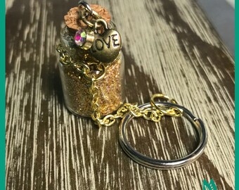 Pixie Dust - Key Chain - Faeries - Fairies - Essential Oils - Crystal & Reiki Infused - Fairy- Chakras - Gifts - Kids - Stress Relief