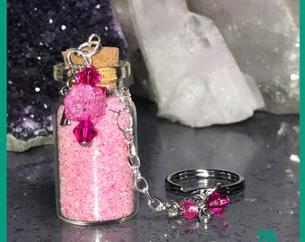 Pixie Dust - Key Chain - Faeries - Fairies - Essential Oils - Crystal & Reiki Infused - Fairy- Chakras - Gifts - Kids - Stress Relief