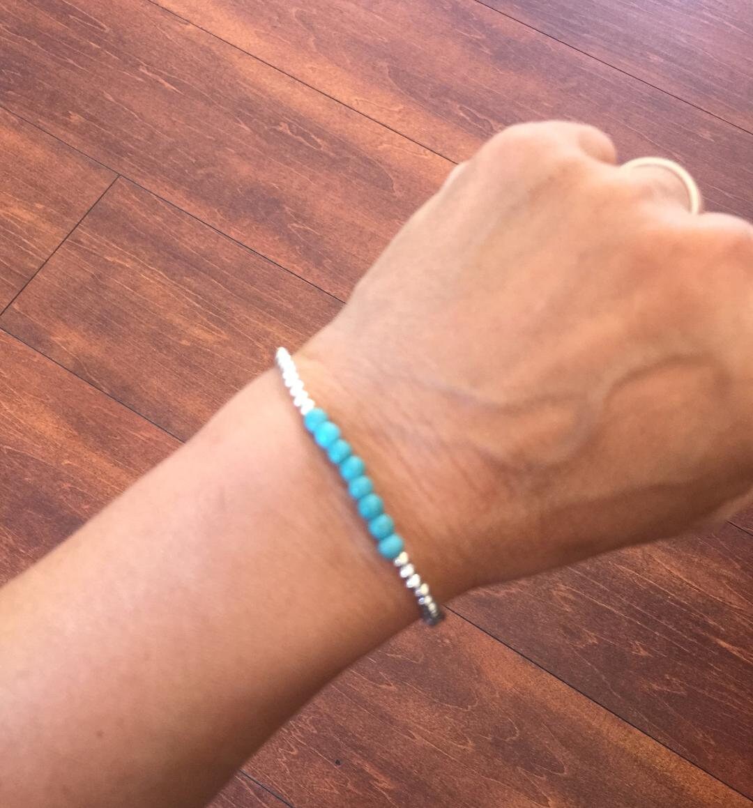 Bead Ball Bracelet Silver Ball Bracelet Stretchies Stacking Etsy