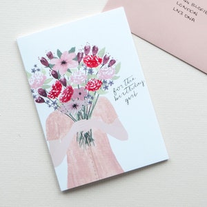 Verjaardagskaart voor haar | Bloemen Verjaardag Meisje Kaart voor Mama | Beste vriend | Tante Nana Oma Vrouw Dochter | Kaarten voor haar