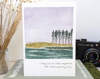 Polaroid Style Fathers Day Card, Wells Next The Sea Beach Card