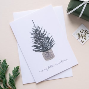 Carte d'arbre de Noël classique scandinave simple