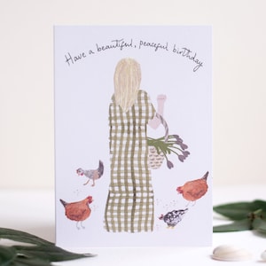 Dame folle de poulet, carte de poulet, maman de poulet, carte d'anniversaire d'amant de poulet pour elle