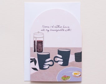 Coffee Lover Valentines Day Card | I Love You Card | Anniversary Card For Him | Coffee Snob