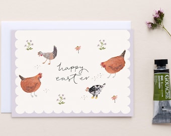 Chicken Easter Card - Happy Easter Card