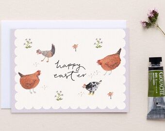 Chicken Easter Card - Happy Easter Card