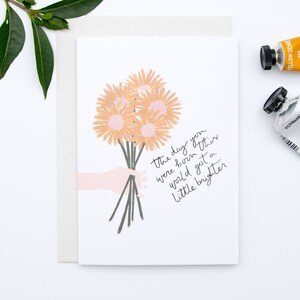 Sonnenblume Geburtstagskarte für Sie, Sommer Geburtstagskarte, Wildblumen Geburtstagskarte, Süße Geburtstagskarte, Natur Geburtstagskarte