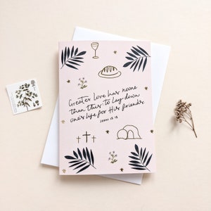 Cartões de Páscoa Cristãos em Folha de Ouro - Pacote de 6 - Cartão de Escritura Jesus Ele Ressuscitou imagem 4