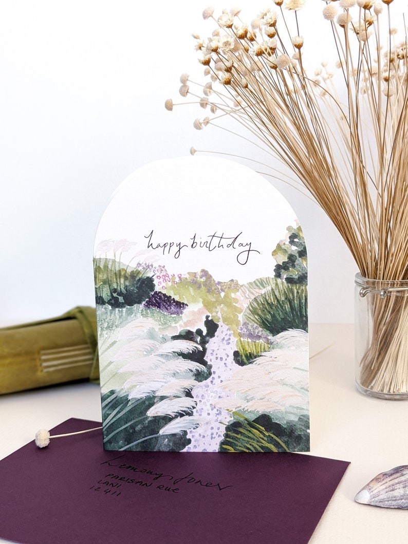 Cartão de aniversário do jardim para ela | de aniversário do jardineiro | Cartão para amigo | Cartão para mamãe | Cartão para esposa | Cartão para Filha | Cartões para ela imagem 1