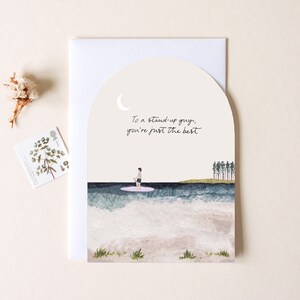 Carte d'anniversaire pour lui | Carte d’aventure Paddle Board | Carte de paddleboard | Carte d'anniversaire de voyage pour hommes