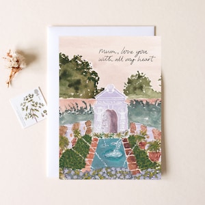 Tarjeta simple del Día de la Madre / Tarjeta amante del té / Tarjeta para mamá